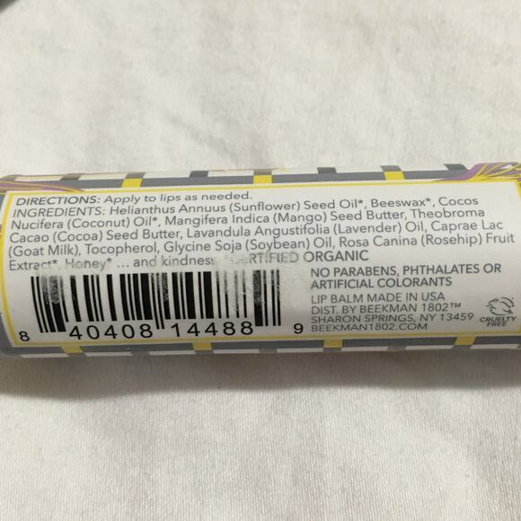 3 - Beekman 1802 Lavender Goat MILk LIp Balm NIB .15 oz Made in the USA - Picture 3 of 4